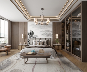 New Chinese Style Bedroom-ID:577703951