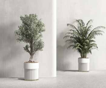Modern Potted Green Plant-ID:744376907