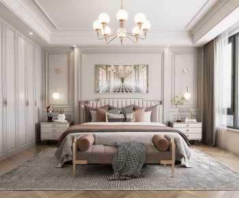 Simple European Style Bedroom-ID:860300121