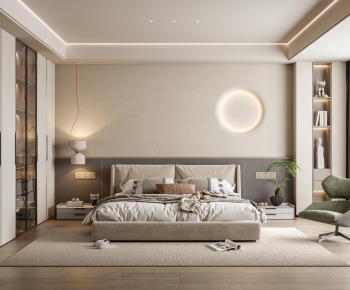Modern Wabi-sabi Style Bedroom-ID:619368084