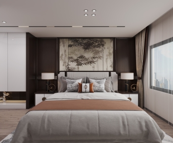 New Chinese Style Bedroom-ID:503555061