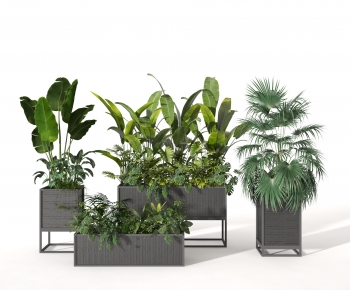 Modern Potted Green Plant-ID:252289067