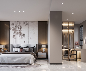 New Chinese Style Bedroom-ID:398549086