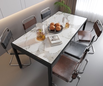 现代长方形餐桌椅-ID:868374114