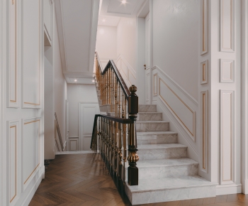 Simple European Style Stairwell-ID:105540991