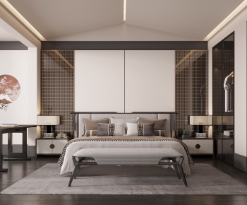 New Chinese Style Bedroom-ID:989089978