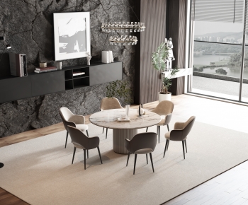 Modern Dining Table And Chairs-ID:948860644