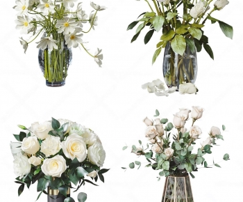 现代花瓶花卉-ID:919743069