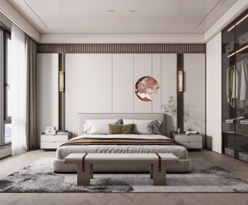 New Chinese Style Bedroom-ID:990629254