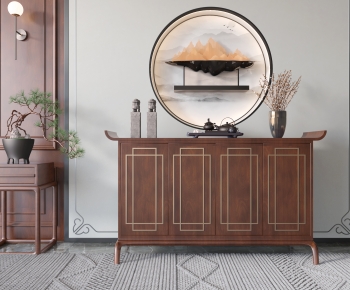 New Chinese Style Entrance Cabinet-ID:182959088