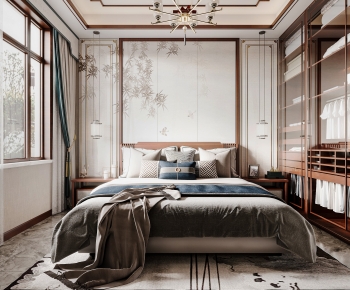 New Chinese Style Bedroom-ID:912770993