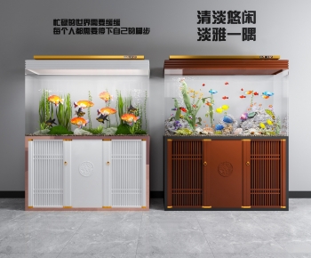 New Chinese Style Fish Tank-ID:704340933