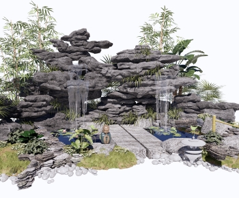 New Chinese Style Courtyard/landscape-ID:129609111