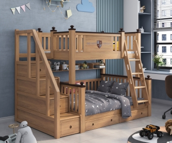 Nordic Style Bunk Bed-ID:848400645