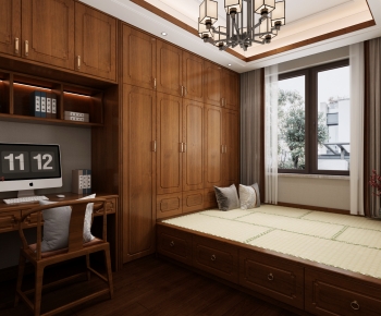 New Chinese Style Bedroom-ID:581118116