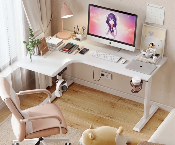 Modern Computer Desk And Chair-ID:505695103