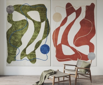 现代抽象地毯，挂画-ID:212159251