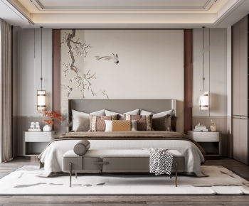 New Chinese Style Bedroom-ID:276031029