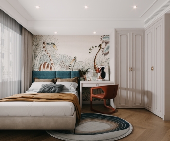Simple European Style Bedroom-ID:207295899
