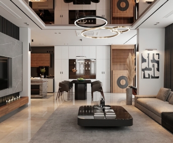 Modern A Living Room-ID:725198034