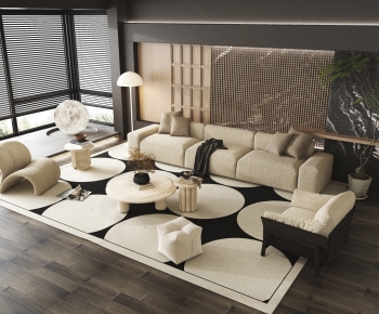 Wabi-sabi Style Sofa Combination-ID:424812084