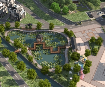 New Chinese Style Park Landscape-ID:346500926