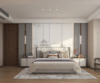 New Chinese Style Bedroom-ID:104480032