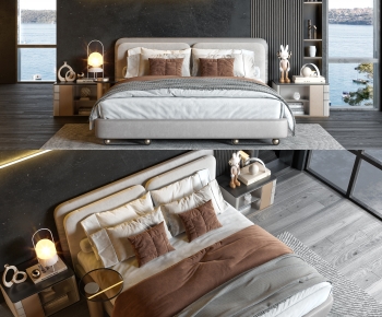 Modern Double Bed-ID:638520006