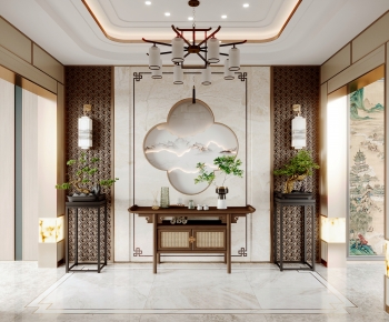 New Chinese Style Hallway-ID:348201043