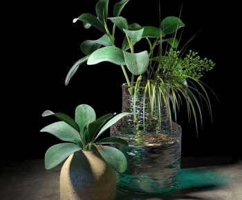Modern Potted Green Plant-ID:604159826