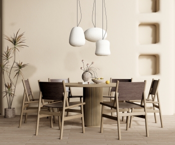 Wabi-sabi Style Dining Table And Chairs-ID:101875078