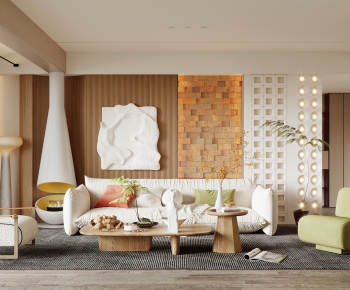 Wabi-sabi Style A Living Room-ID:636467935