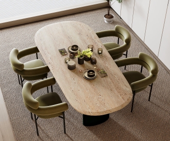 Modern Dining Table And Chairs-ID:385204082