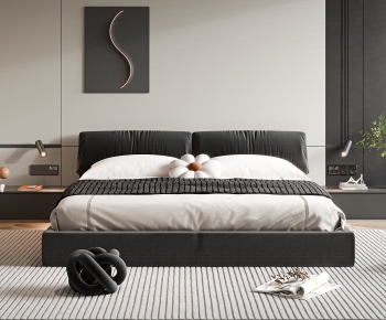 Modern Double Bed-ID:257422925
