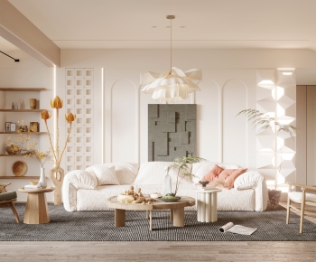 Wabi-sabi Style A Living Room-ID:684900052
