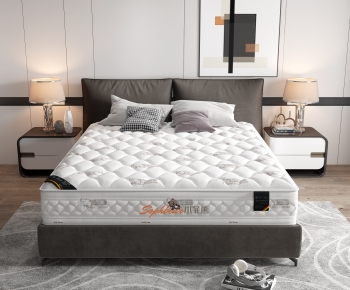Modern Double Bed-ID:599366908