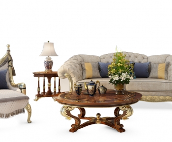 European Style Classical Style Sofa Combination-ID:244386913