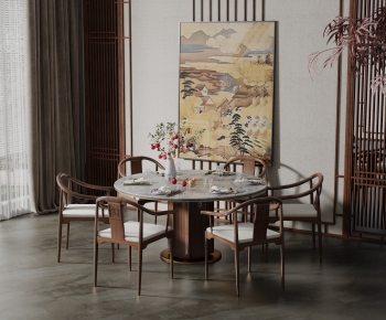 New Chinese Style Dining Table And Chairs-ID:680665026