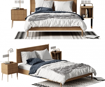 Modern Double Bed-ID:965065005