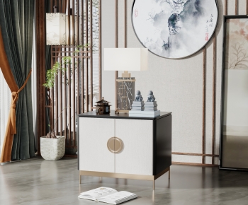 New Chinese Style Bedside Cupboard-ID:783663993