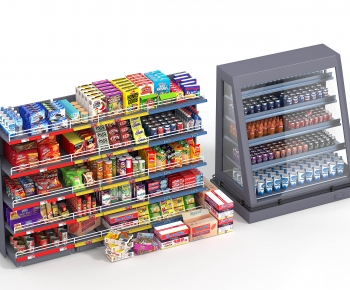 现代零食超市货架 冰柜-ID:781055939