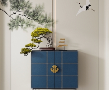 New Chinese Style Entrance Cabinet-ID:852369077