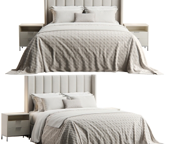 Modern Double Bed-ID:362425091