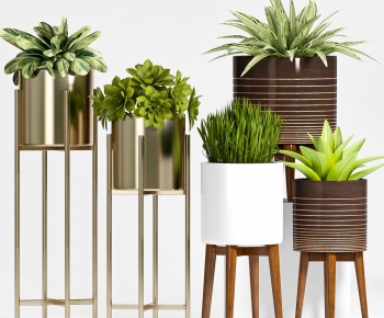 Modern Potted Green Plant-ID:753531937