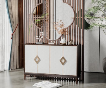 New Chinese Style Entrance Cabinet-ID:938441997