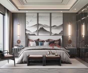 New Chinese Style Bedroom-ID:538439852
