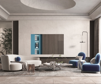Modern Wabi-sabi Style A Living Room-ID:777854928