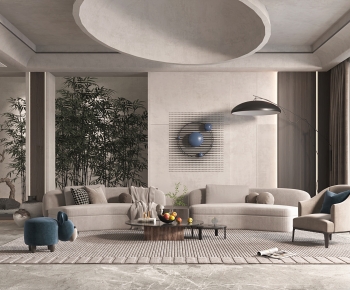 Wabi-sabi Style A Living Room-ID:223882911