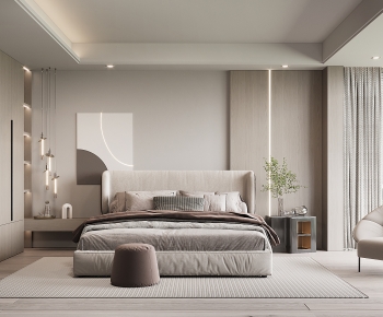 Modern Wabi-sabi Style Bedroom-ID:338821892