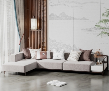 New Chinese Style Corner Sofa-ID:878192907